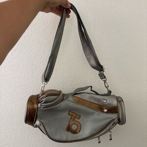 Silver and Gold Handbag with Logo